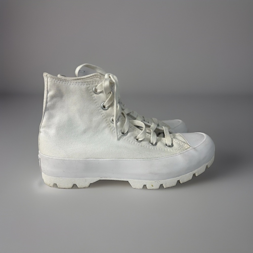 Converse Chuck Taylor All Star Lugged High Top Sneakers Women's Size 8 White - Picture 7 of 12
